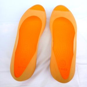 Carlie Ballet open toe Flats Translucent Orange Size8